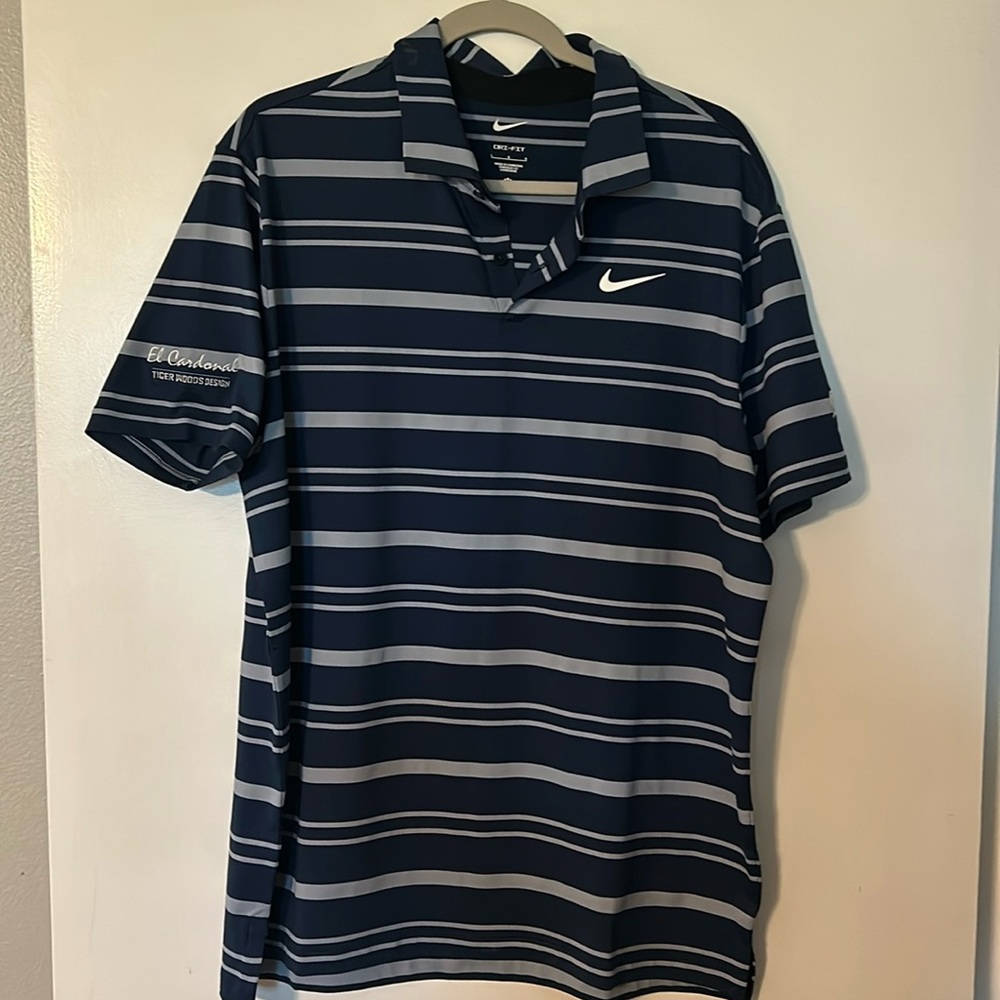 El Cardonal Navy Nike Dri-Fit Golf Polo - size large